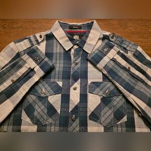 Blue Plaid Men's Shirt
